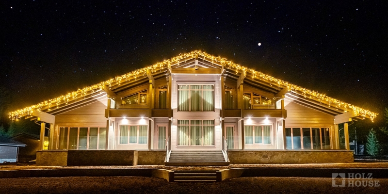 Изысканный двухэтажный дом из клееного бруса по проекту Австрия v3 - фото 17 на сайте Holz House